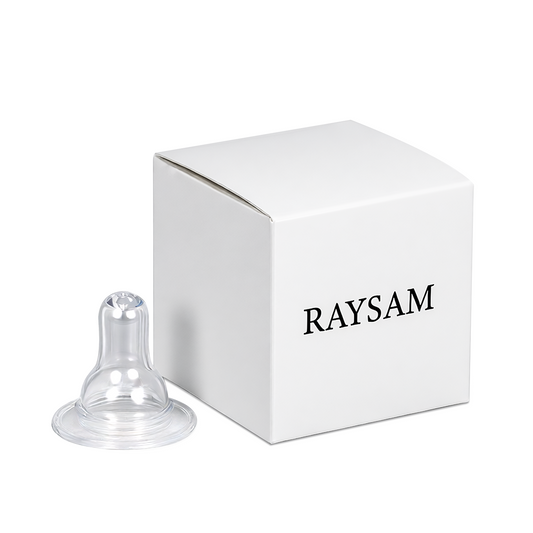 RAYSA Baby Bottle Nipples Fast Flow - Natural Response, BPA-Free Silicone, 2 Pack